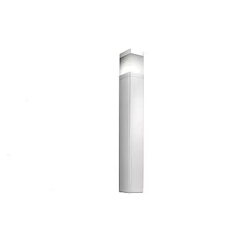 Paletto Moderno Esterno Frost Alluminio Bianco 1 Luce E27
