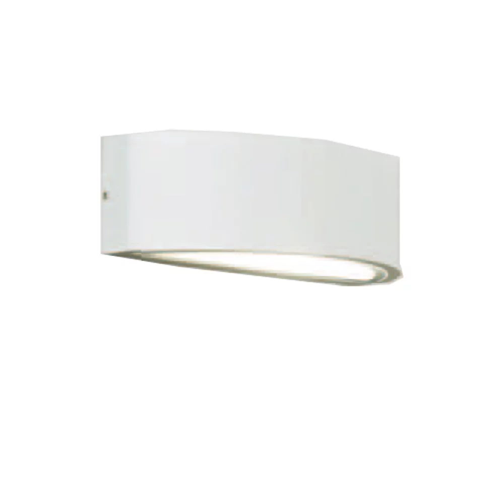 Applique Moderna Esterno Lente Alluminio Bianco 1 Luce E27