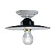 Ferroluce-Plafoniera Industrial Potenza Ferro E Ceramica Nero Diam. 30Cm 1 Luce E27-C006-NE-02-8056772568745