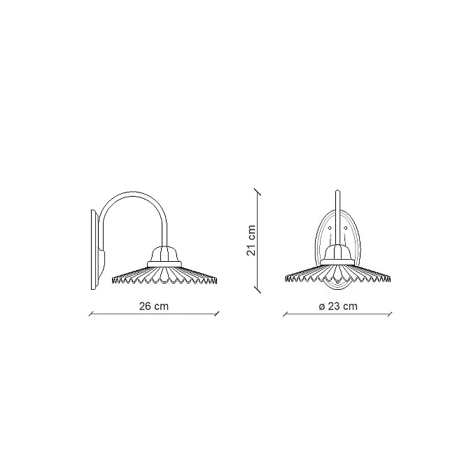 Ferroluce-Applique Classica LAquila Ottone E Ceramica Decorato Filo Marrone 1 Luce E27-C012-OS-MA-8056598471328