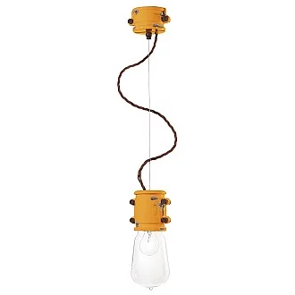 Lampadario Vintage Urban Ferro E Ceramica Giallo 1 Luce E27 12Cm