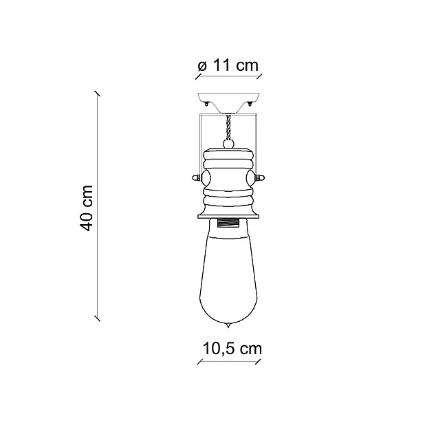 Ferroluce-Plafoniera Industrial Minimal Urban Ferro E Ceramica Vintage Nero 1 Luce E27-C1744-VIN-8056772562248