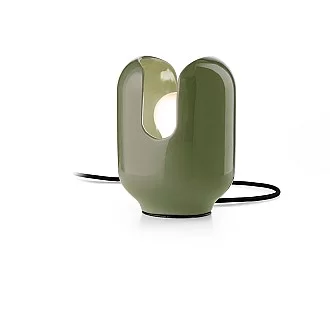 Lumetto Vintage Decò Batucada Ceramica Verde Salvia 1 Luce E27