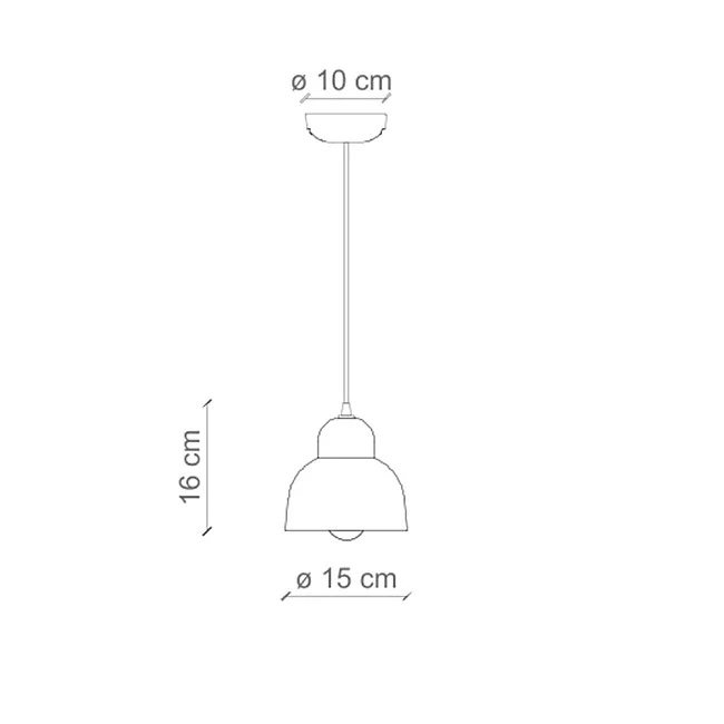 Ferroluce-Lampadario Vintage Decò Berimbau Ceramica Verde Salvia 1 Luce E27-C2611-VSA-8056598475067