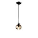 Lampadario Vintage Decò Afoxe' Alluminio Ceramica Vetro Bronzo 1 Luce E14