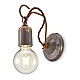 Ferroluce-Applique Vintage Ceramica Tortora Con Filamento 1 Luce E27-C665-VIT-8056772569810