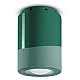 Ferroluce-Plafoniera Vintage Decò Pi Ceramica Verde Bottiglia 1 Luce E14-C985-VEB-8056598473391