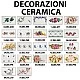 Ferroluce-Lampadario Classico Roma Ceramica E Ottone Satinato Decorato 23Cm 1 Luce E27-C395-OS-44-DEC-FFB-8056598472585
