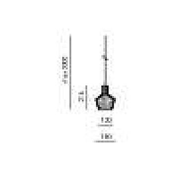 Sospensione Senza Rosone Flash Flip Flute Metallo Nikel Satinato