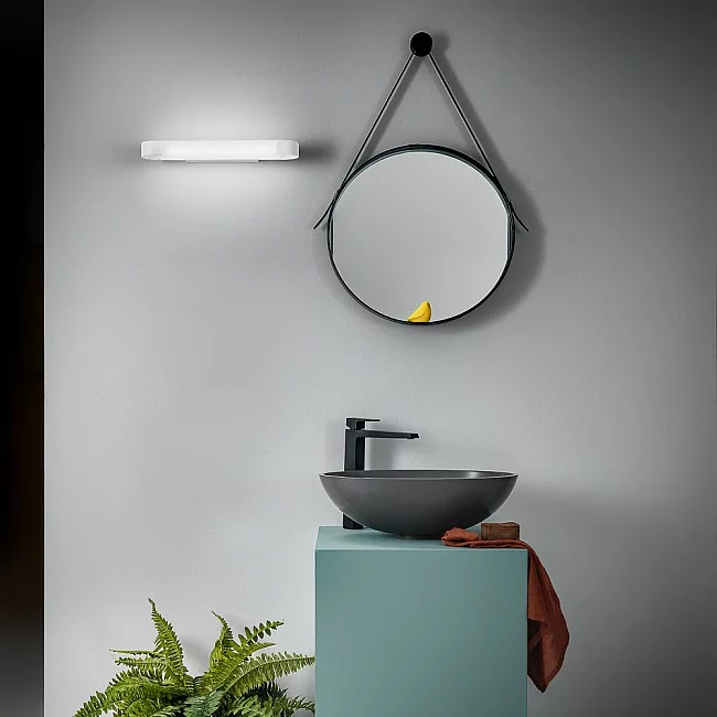 Gea Luce-Applique Moderna Ring Alluminio Bianco Opaco E Acrilico Led 12W Luce Naturale-GAP470N-8000000143952