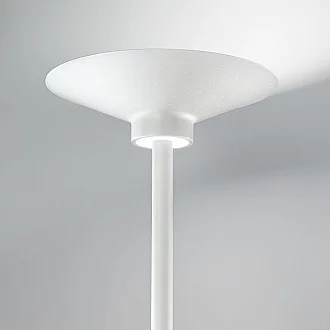 Piantana Moderna Ping-Pong Alluminio Bianco Opaco E Vetro Led 48W