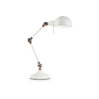 Lampade Da Scrivania Industrial-Minimal Truman Metallo Bianco 1 Luce E27