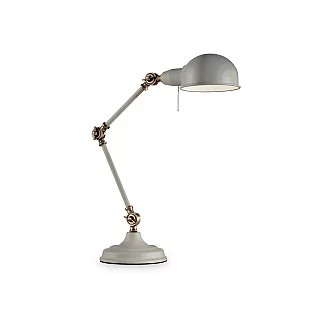 Lampade Da Scrivania Industrial-Minimal Truman Metallo Grigio 1 Luce E27