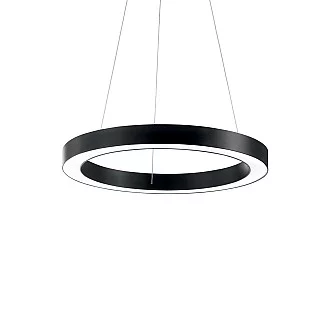 Sospensione Moderna Oracle Alluminio-Plastiche Nero Led 28W 3000K D50Cm