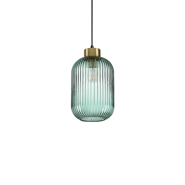 Ideal Lux-Sospensione Vintage-Decò Mint-1 Metallo Verde 1 Luce E27-248554-8021696248554