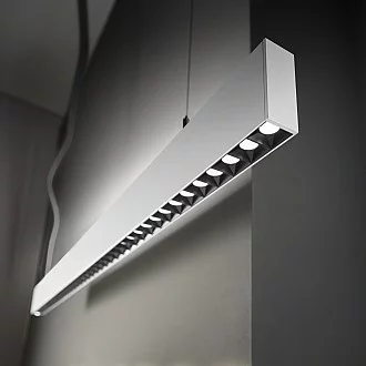 Supporto Lineare Steel Alluminio Bianco 2 Luci 36W 4000K Luce Naturale