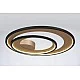 Plafoniera Da Soffitto Moderno Saturn 2 Cerchi Alluminio Nero E Oro Led 60W