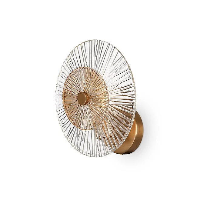 Maytoni-Applique Contemporanea Aster 1 Luce Con Diffusore Vetro E Rosone Oro In Metallo-MOD007WL-01G-4251110027890