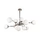 Maytoni-Lampadario Sospensione Erich In Metallo Nichel 12 Luci E Diffusori Bianchi-MOD221-PL-12-N-4251110026848