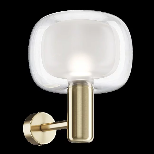 Maytoni-Applique Contemporanea Vision Alluminio Oro 1 Luce Diffusore In Vetro Trasp-MOD411WL-01G-4251110046952