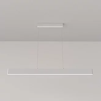 Lampadario A Sospensione Moderno Step Metallo Bianco Luce Led Integrato 30W
