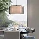 Lampadario In Metallo Moderno Sirco Hotel Cromo Marrone 1 Luce E27