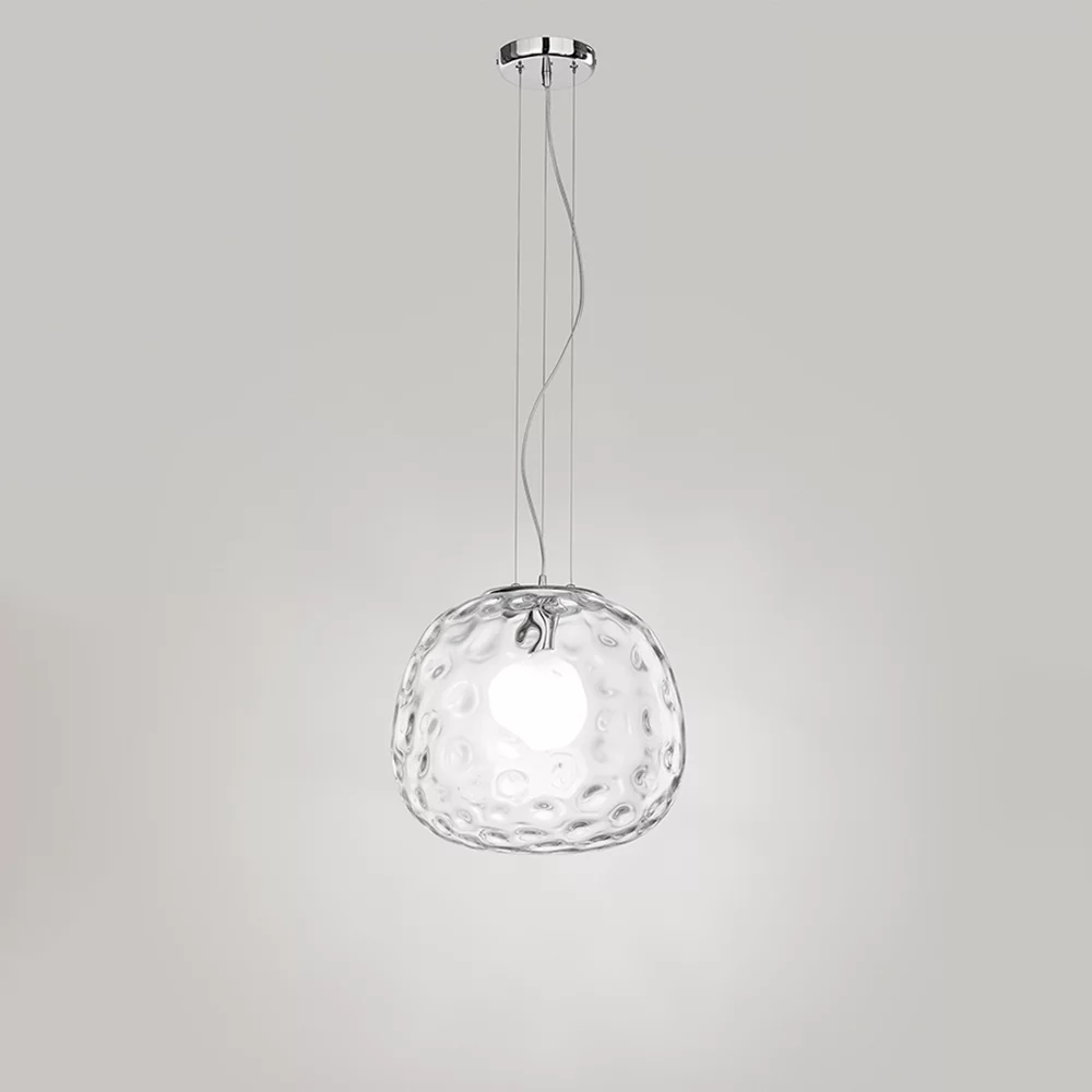 Lampadario Contemporaneo Ufo Cromo 1 Luce E27 Grande