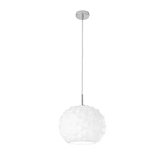 Lampadario Alluminio Contemporaneo Meteora Bianco 1 Luce E27