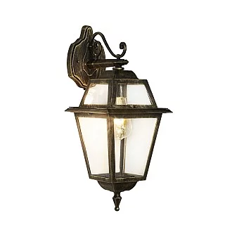 Applique Da Esterno Vintage Nuova Orleans Alluminio Nero Antico Vetro 1 Luce E27