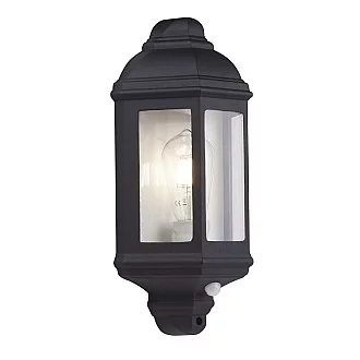 Applique Vintage-Decò Maine Alluminio Bianco Vetro Nero 1 Luce E27