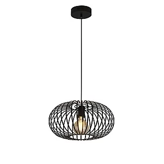 Plafoniera Industrial-Nordico Avery Acciaio Nero 1 Luce E27