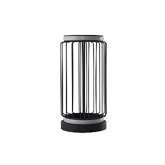 Abatjour Contemporaneo Circolo Alluminio Bianco Silicone Nero Led 12W 3000K