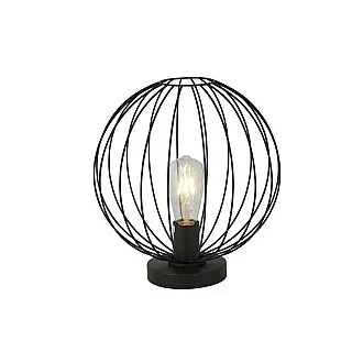 Abatjour Industrial-Nordico Rondo Acciaio Nero 1 Luce E27