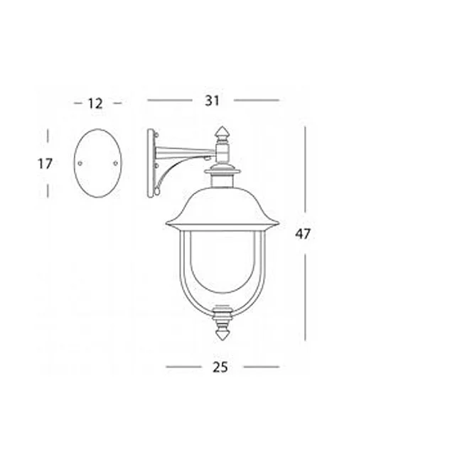 Sovil-Applique Basso Esterno Contemp. Rustica Alluminio E Metallo Ruggine 1 Luce E27-194/14-8020588806001