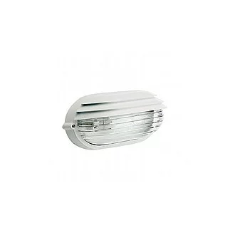 Applique Con Gabbia Piccola Palpebra Ovale Alluminio E Vetro Bianco 1 Luce E27