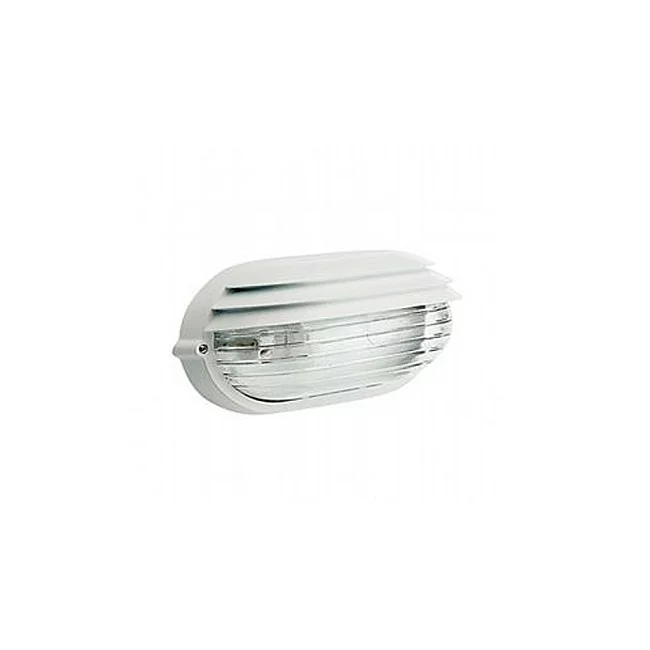 Sovil-Applique Con Gabbia Piccola Palpebra Ovale Alluminio E Vetro Bianco 1 Luce E27-787/02-8020588216084