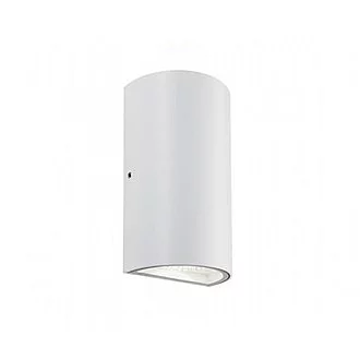 Applique Da Esterno Moderna Trump Alluminio E Vetro Bianco Led 6+6W 4000K