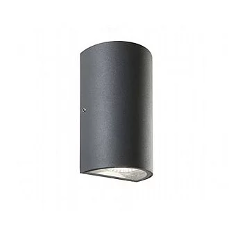 Applique Da Esterno Moderna Trump Alluminio E Vetro Grigio Led 6+6W 4000K