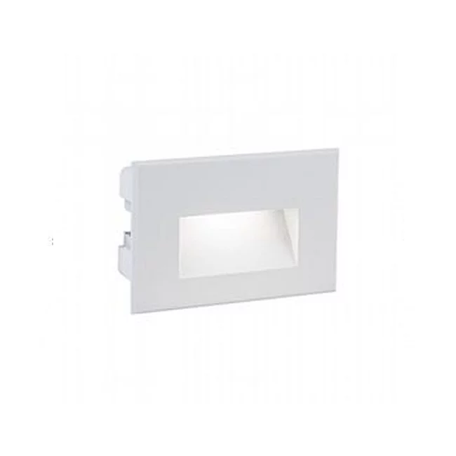 Sovil-Segnapasso Liscio Da Esterno Moderno Spina Alluminio E Vetro Bianco Led 3W 4000K-99191/02-8020588179655