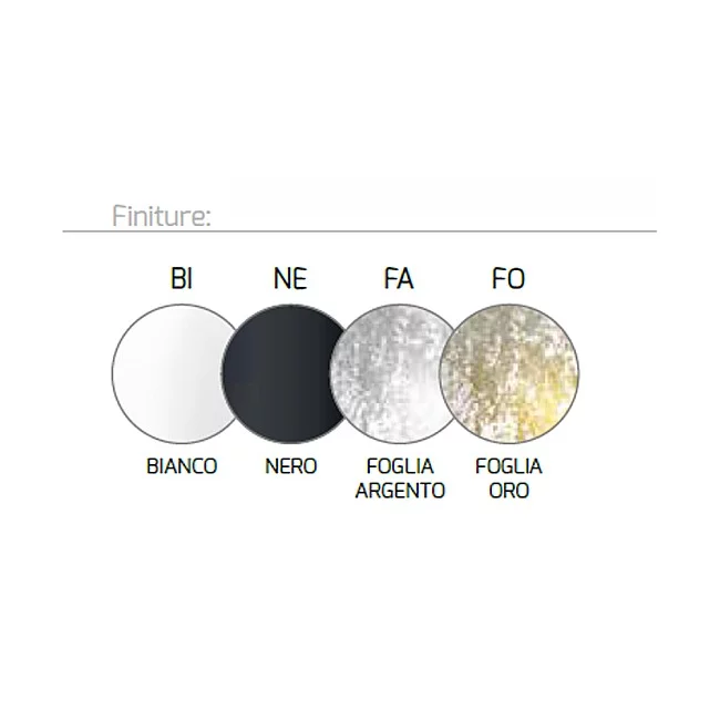 Top Light-Applique Contemp Shadow Metallo Bianco Vetro Foglia Argento 4 Luci E27 46Cm-1088_45-FA-8057094702855