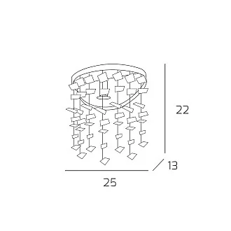 Applique Contemporanea Flare Metallo Cromo Cristallo 1 Luce G9