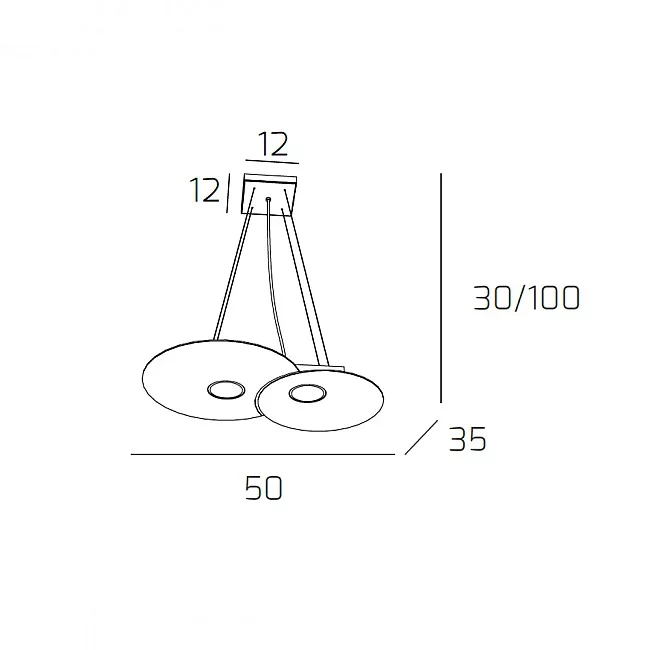 Top Light-Sospensione Moderna Cloud Metallo Sabbia 2 Luci Gx53-1128_S2R-SA-8059917002845