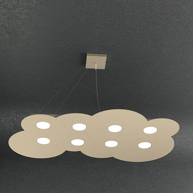 Top Light-Sospensione Moderna Cloud Metallo Sabbia 8 Luci Gx53-1128_S8R-SA-8059917003309