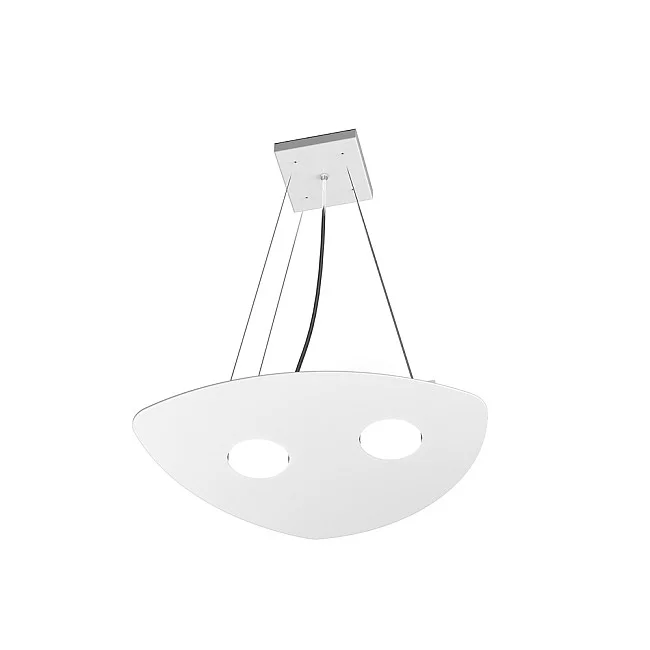 Top Light-Sospensione Moderna Shape Metallo Bianco 2 Luci Gx53-1143_S2-BI-8057094704682