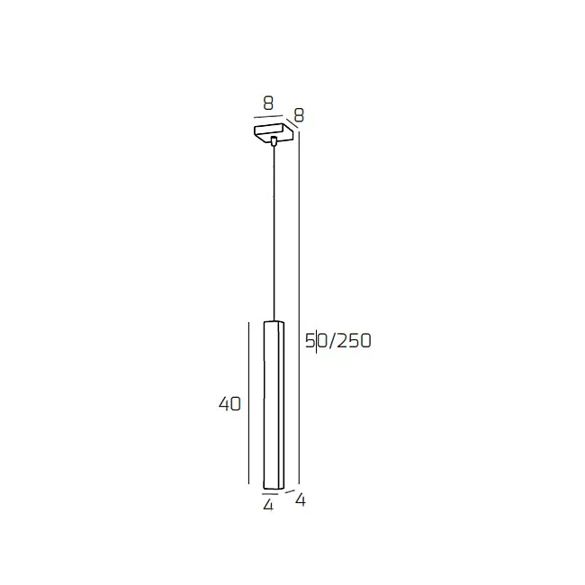 Top Light-Sospensione Moderna Square Tube Metallo Sabbia 1 Luce Gu10-1173_S1-SA-8056039141759