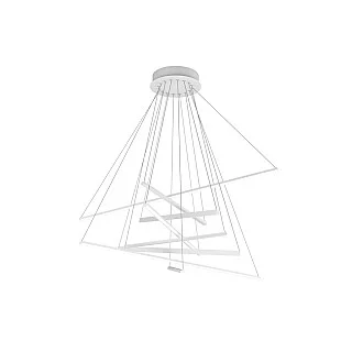 Sospensione Moderna Dna Alluminio Bianco Led 80W