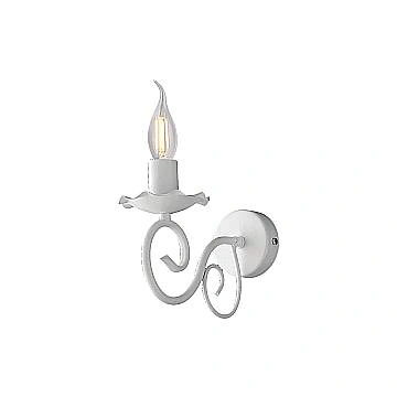 Applique Provenzale Alma 1 Luce Ferro Battuto Bianco Shabby