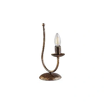 Lumetto Rustico Botte 1 Luce In Ferro Battuto Marrone E Oro 