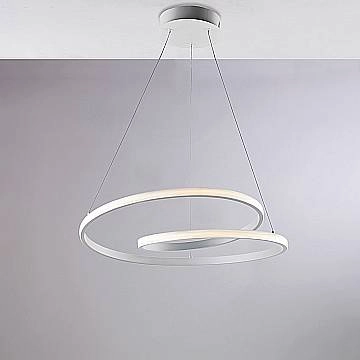 Sospensione Moderna Malena Con Led Integrato Metallo E Alluminio Bianco