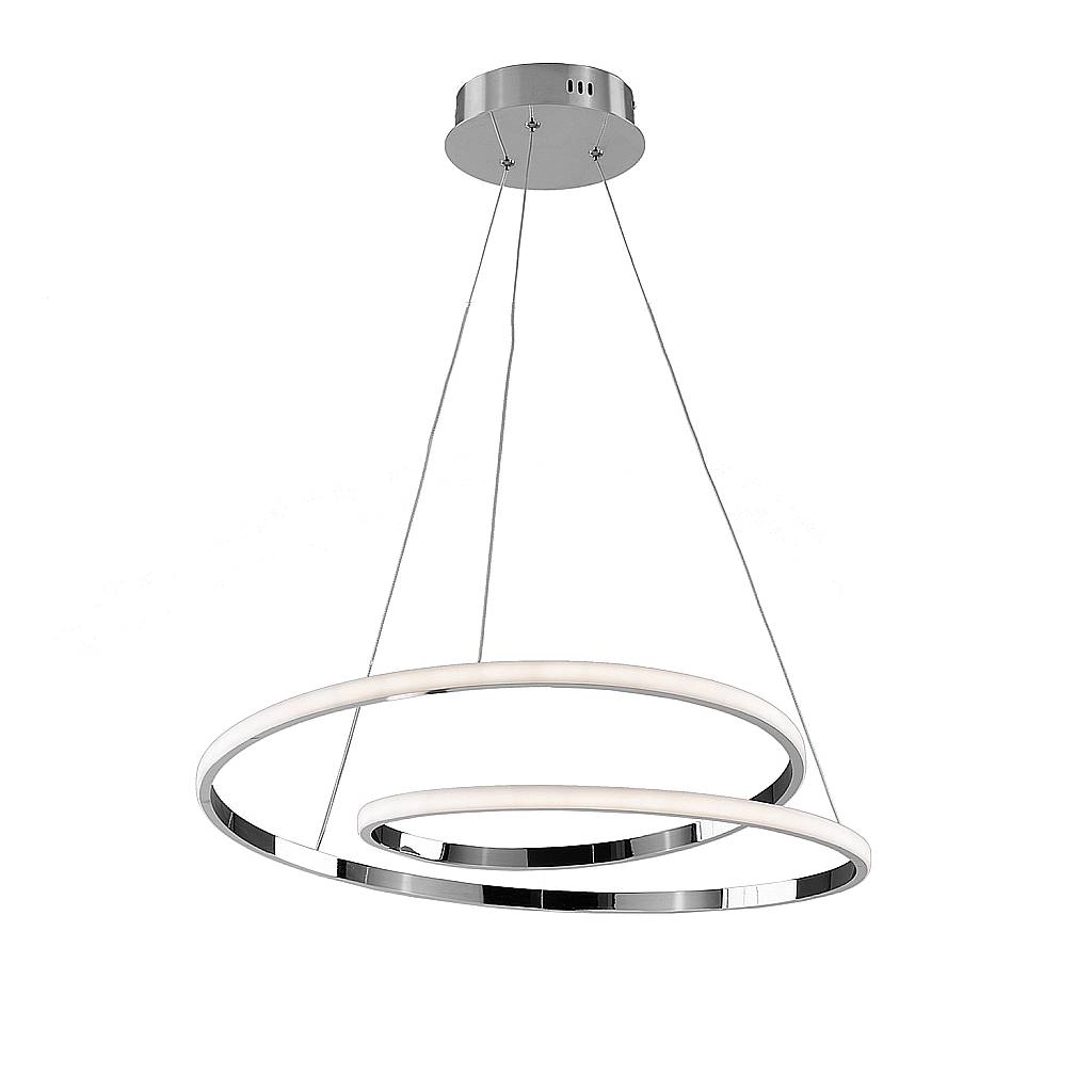 Sospensione Moderna Malena Con Led Integrato Metallo E Alluminio Cromo Lucido